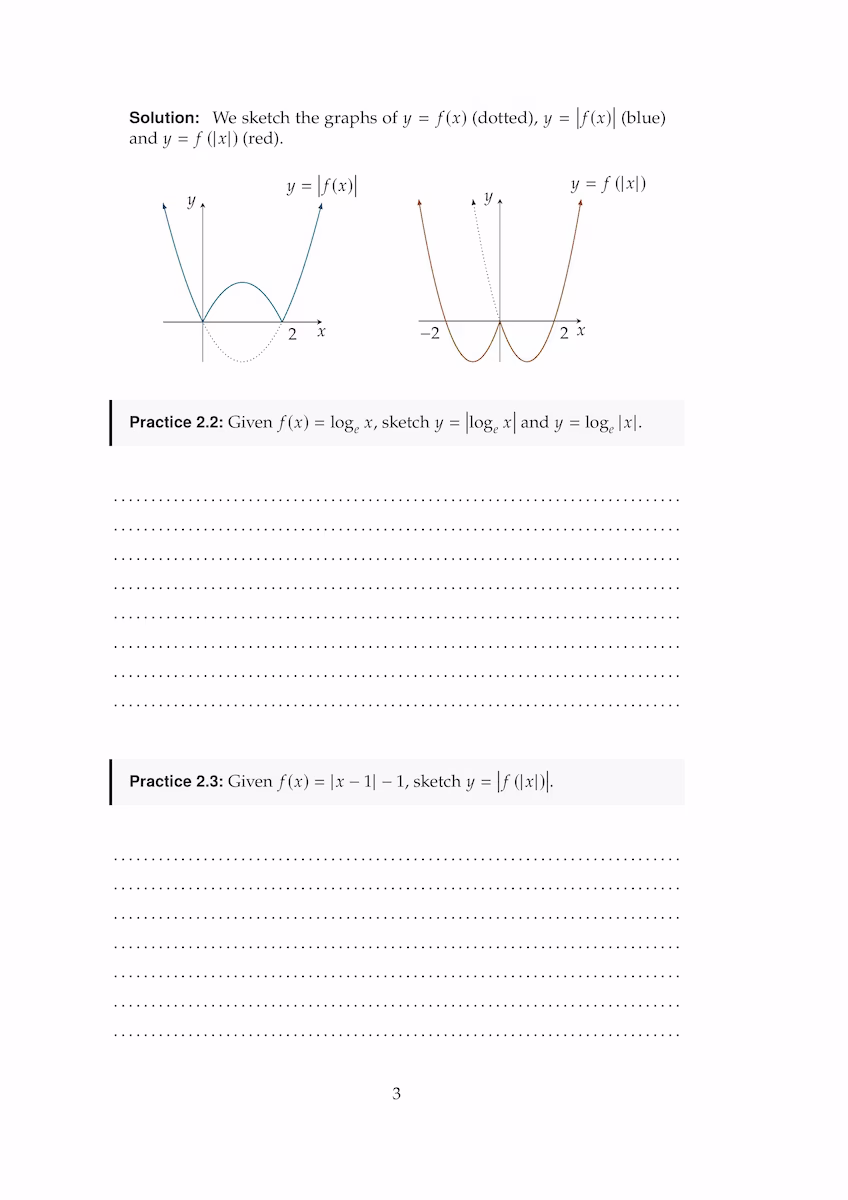 Page 3 of the graphical relationships theory booklet.