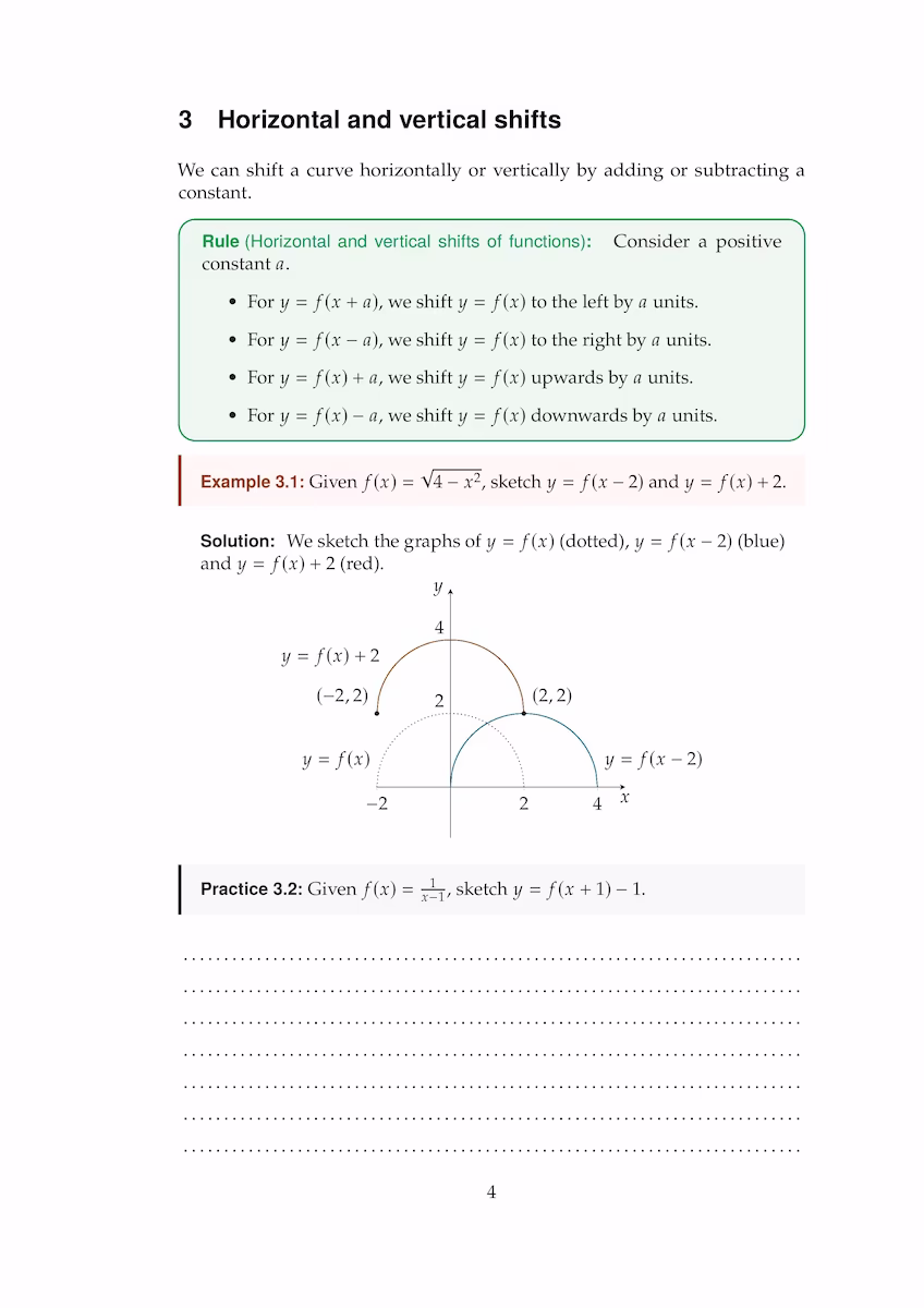 Page 4 of graphical relationships theory booklet.